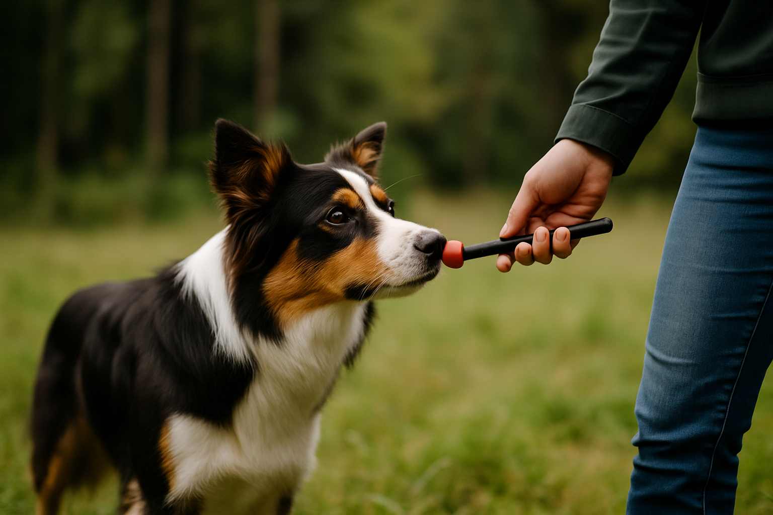 Hunde mit Target Stick